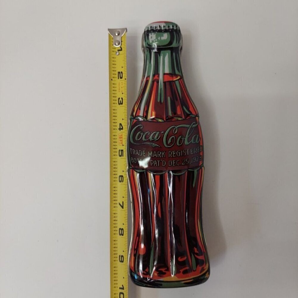 Vintage Coca Cola Soda Pop Bottle Shaped Tin Container Box 2003 Metal - Picture 10 of 13